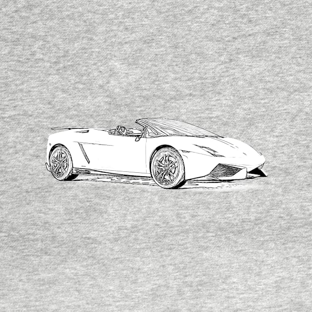 Gallardo Spyder Wireframe by Auto-Prints